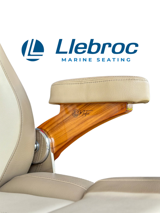 Exciting Collaboration with Llebroc Marine Seating: Introducing Teak Armrests and Full Teak Arm Assemblies