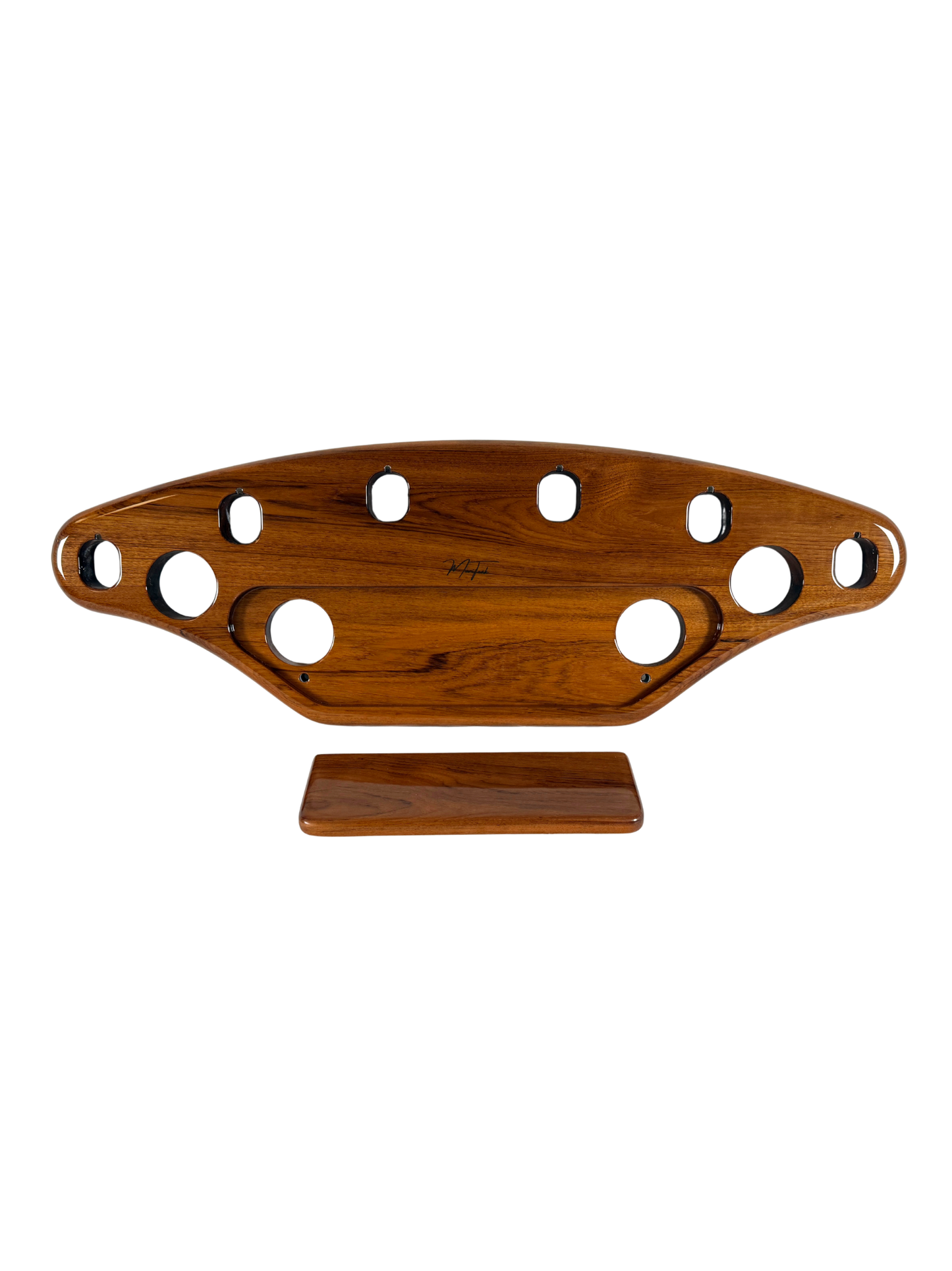 Signature Rocket Launcher 46" - Teak, With Drawer, 6 Boltless Rod Holders