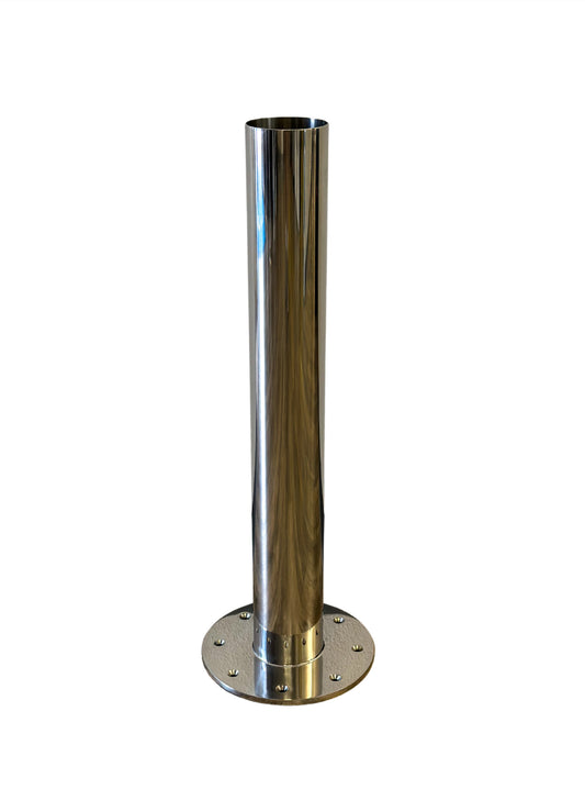 4" Stainless Pedestal - 10" Base - 30" Tall