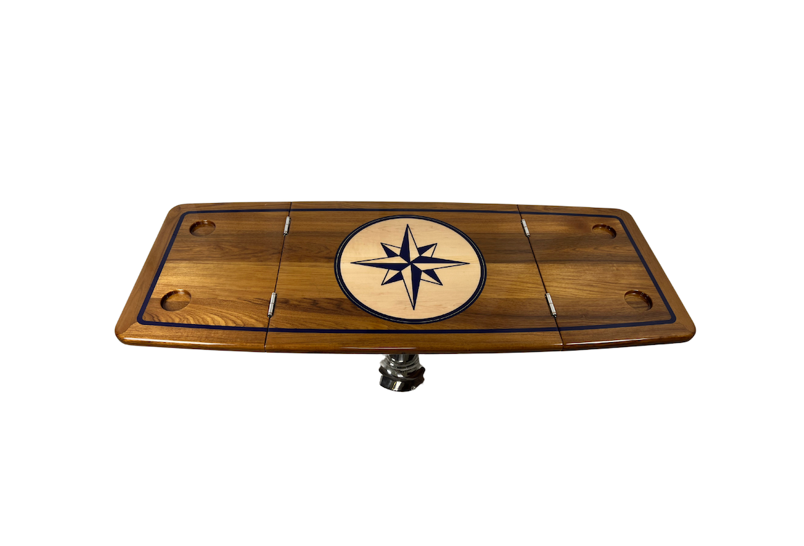 60x24 Teak Flip Table