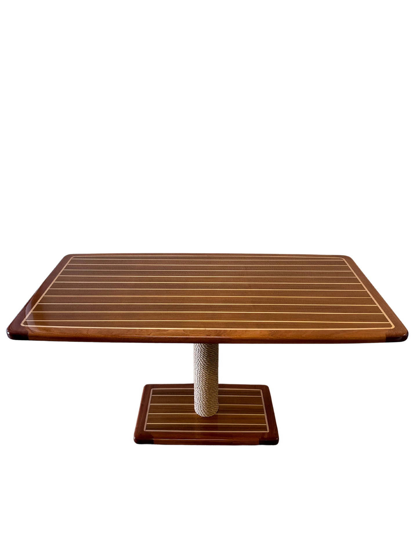 32x60 Rectangle Teak and Holly / Sapele Table (optional base)