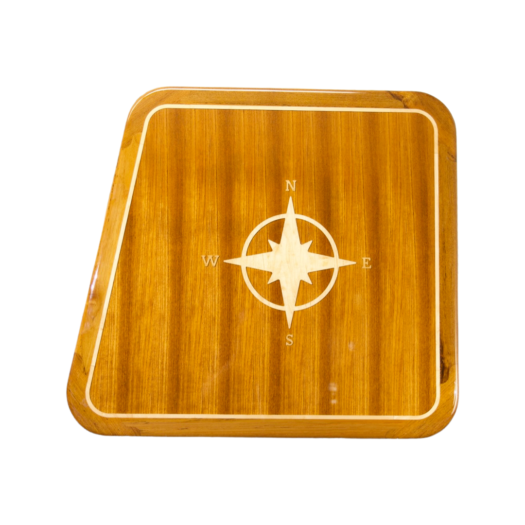 SeaRay 340 Table 32"x35" w/ Compass Rose Inlay