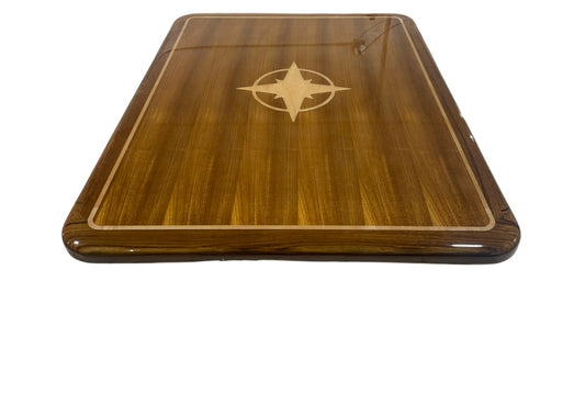 33"x42" Teak Rectangle Table with Inlay