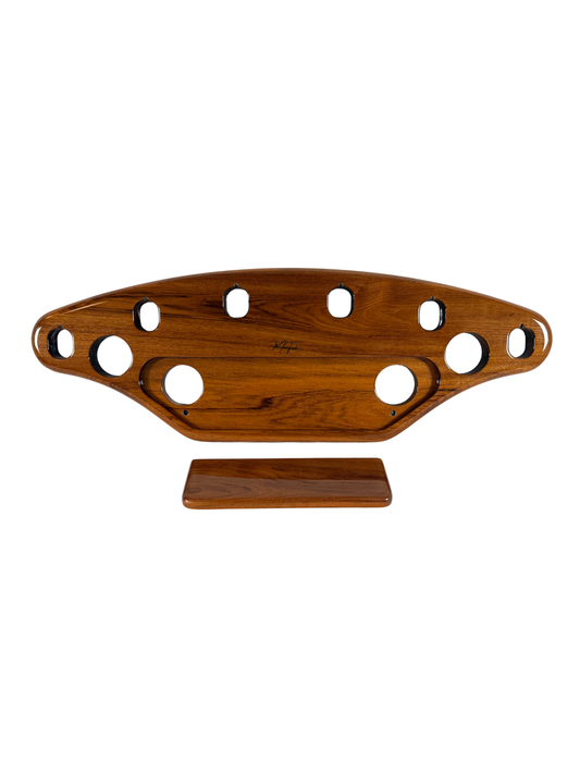 Signature Rocket Launcher 46" - Teak, With Drawer, 6 Boltless Rod Holders