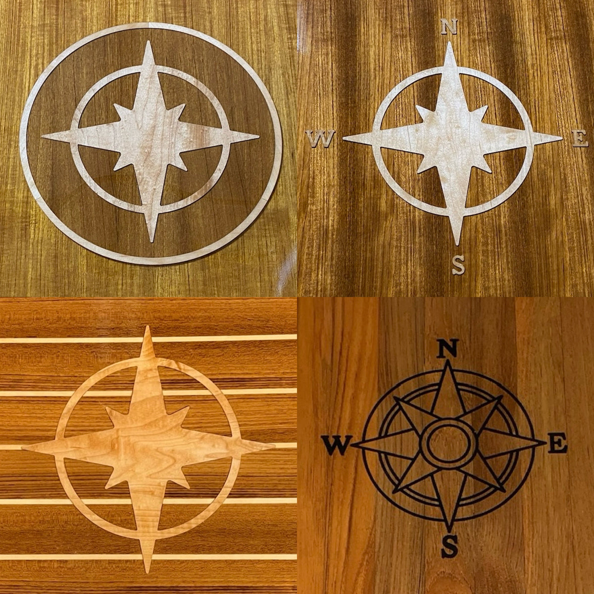 Compass Rose Inlay Pattern Table Inlays – MariTeak