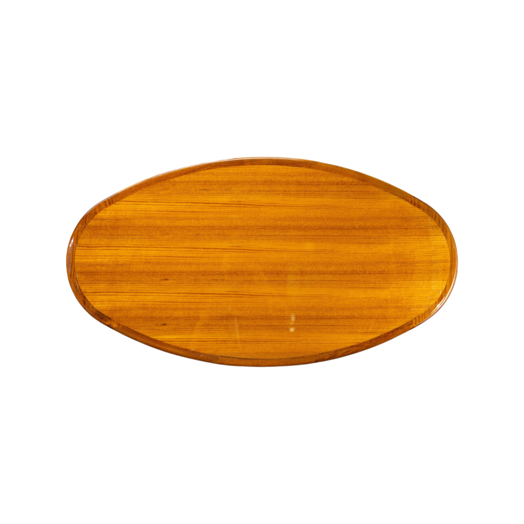 High Gloss Teak Oval Table  23" x 43" x 1"